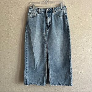 Pacsun midi denim skirt